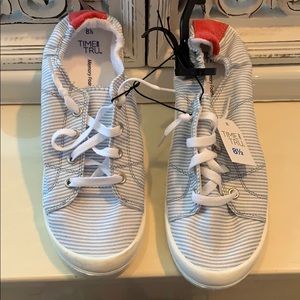 Striped canvas shoes sz 8.5